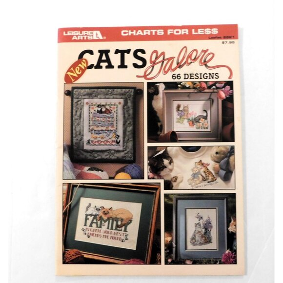 Leisure Arts Inc. Other - Leisure Arts Cats Galore 66 Designs 1996 Charts for Less Leaflet 2821